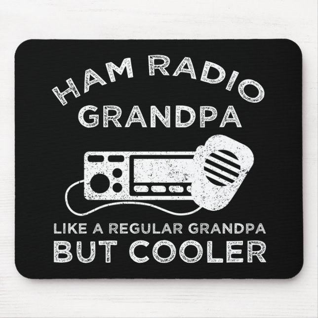 Ham Radio Grandpa Like Regular Grandpa But Cooler Mouse Mat (Front)