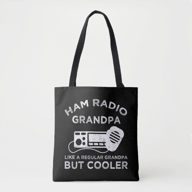 Ham Radio Grandpa Like Regular Grandpa But Cooler Tote Bag (Front)