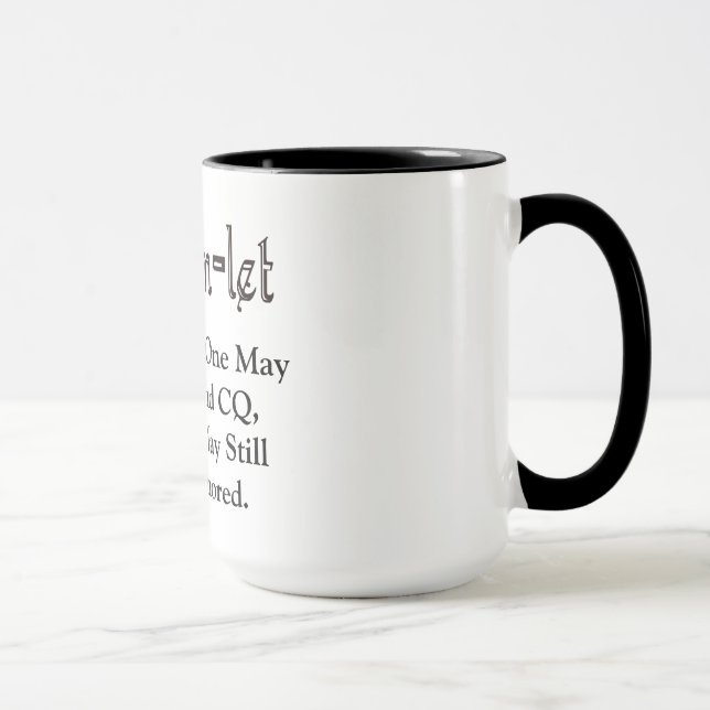 Ham Radio Hamlet CQ Hamlet Quote Mug (Right)