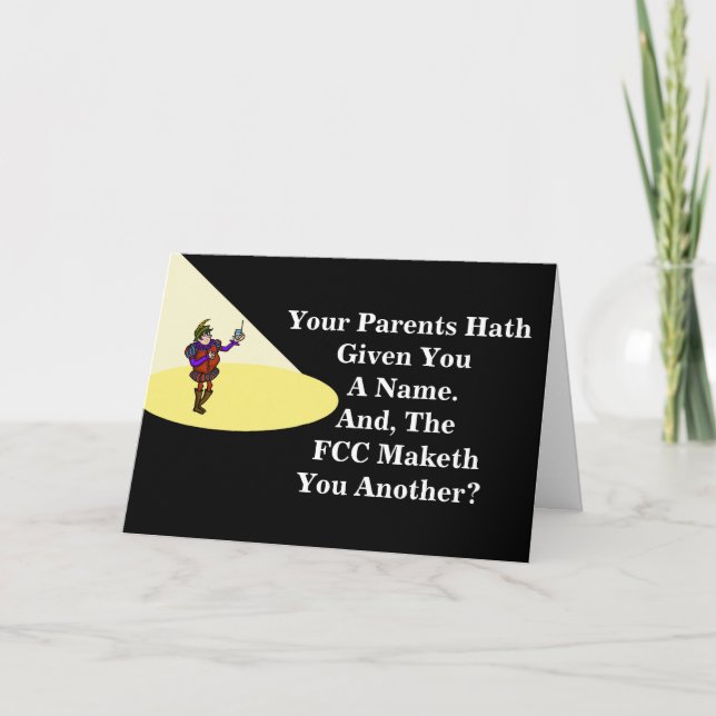 Ham Radio Hamlet Quote Birthday Card (Front)