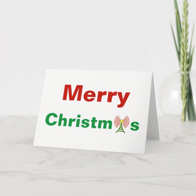 Ham Radio Holiday Repeater Christmas Card (Front)