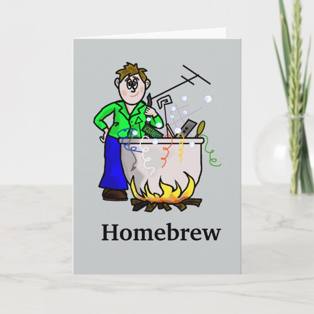 Ham Radio Homebrew Birthday Card (Front)