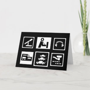 Ham radio Icons Blank Note or Greeting Card
