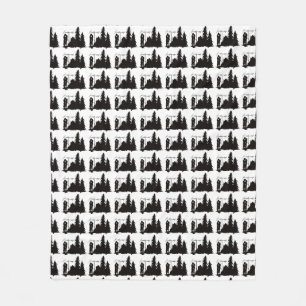 Ham Radio Kissing Couple Silhouette Fleece Blanket