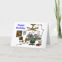 Ham Radio "Man Cave" Birthday Card Customise It!