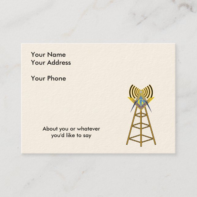 Ham Radio Mason Business Card (Front)
