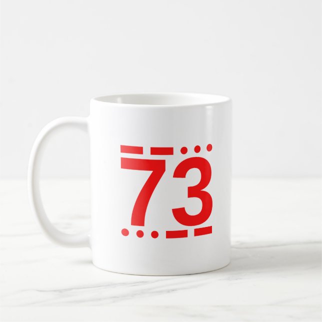 Ham Radio Operator 73 - Ham Radio Enthusiast's Coffee Mug (Left)