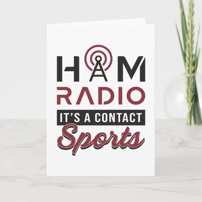 HAM Radio Operator Amateur Code Antenna Gift Idea Card (Front)