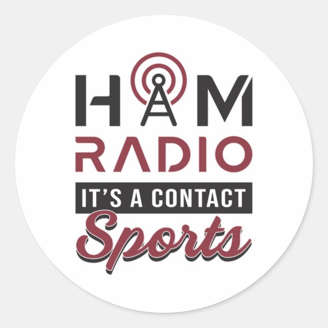 HAM Radio Operator Amateur Code Antenna Gift Idea Classic Round Sticker (Front)