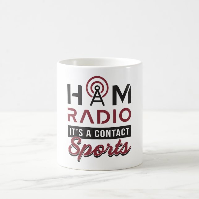 HAM Radio Operator Amateur Code Antenna Gift Idea Coffee Mug (Center)