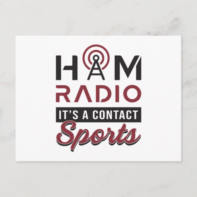 HAM Radio Operator Amateur Code Antenna Gift Idea Postcard (Front)