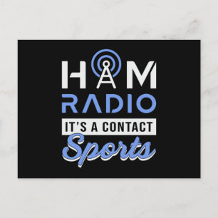 HAM Radio Operator Antenna Amateur Code Gift Idea Postcard