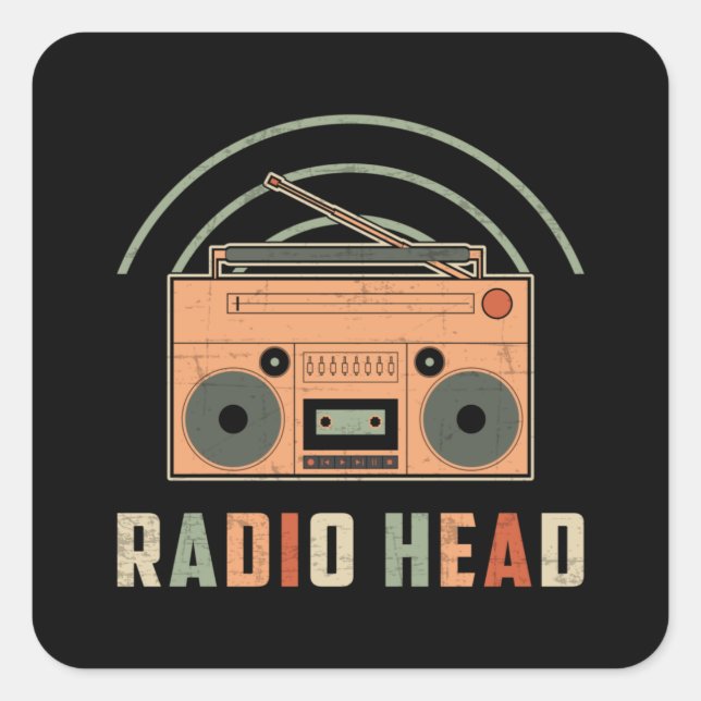 HAM Radio Operator Antenna Amateur Code Gift Idea Square Sticker (Front)