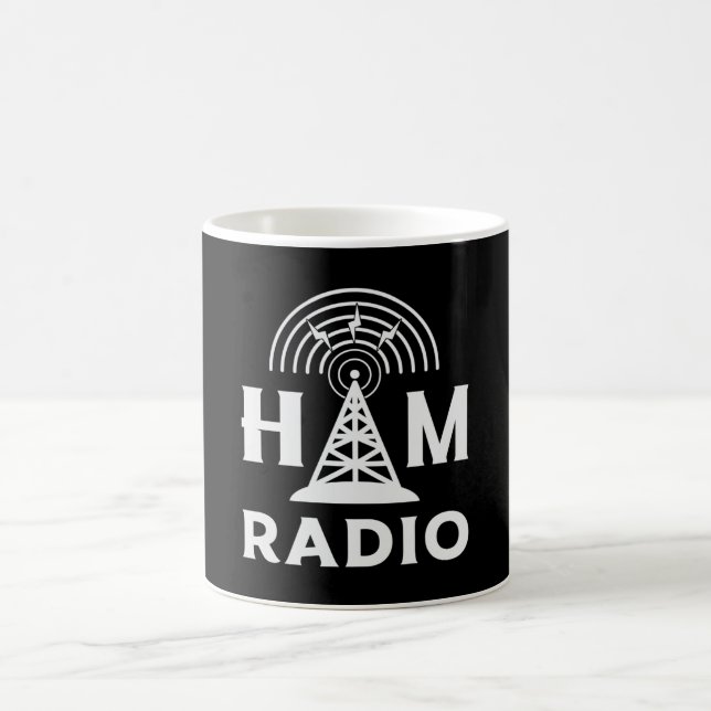 HAM Radio Operator Antenna Code Amateur Gift Idea Coffee Mug (Center)