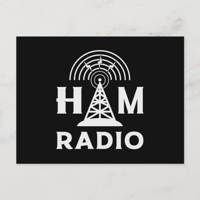 HAM Radio Operator Antenna Code Amateur Gift Idea Postcard (Front)