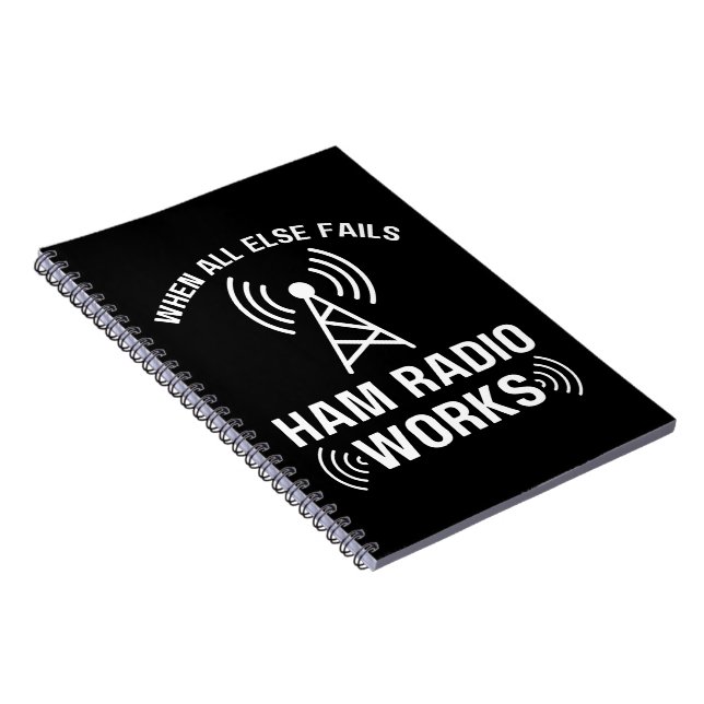 Ham radio operator enthusiasts Ham Radio  Notebook (Right Side)