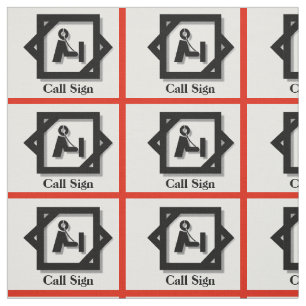 Ham Radio Operator Icon Customise Call Sign Fabric