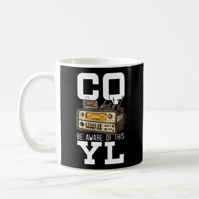 Ham Radio Operator Morse Code Antenna Radioactivit Coffee Mug (Left)
