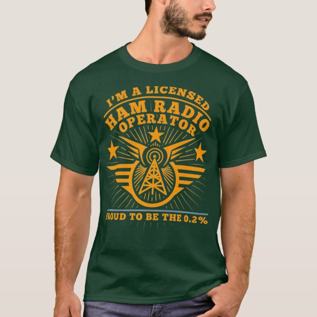 Ham Radio Operator Proud Funny CB Radio Gift T-Shirt (Front)