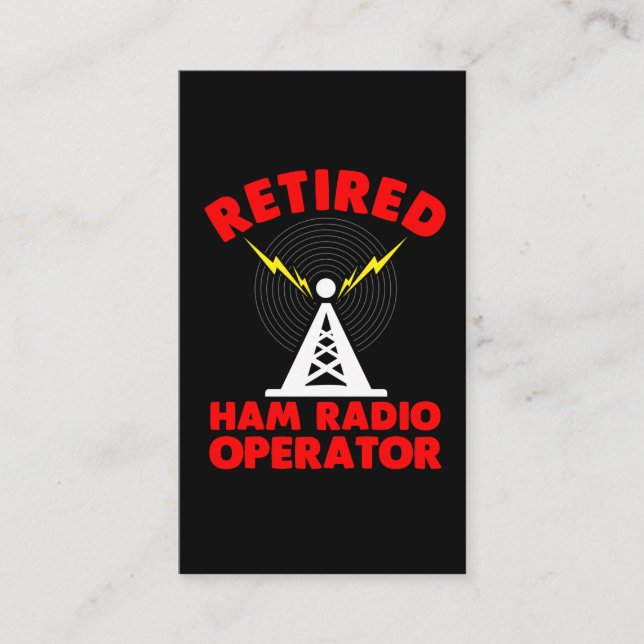 Ham Radio Operator Retirement Radio Tower Dad Business Card (Front)
