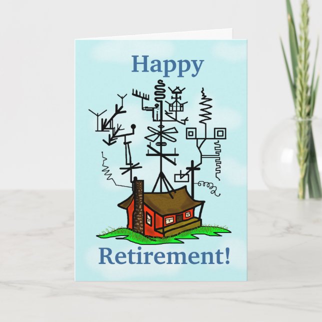 Ham Radio Retirement Greeting Card  Customise It! (Front)