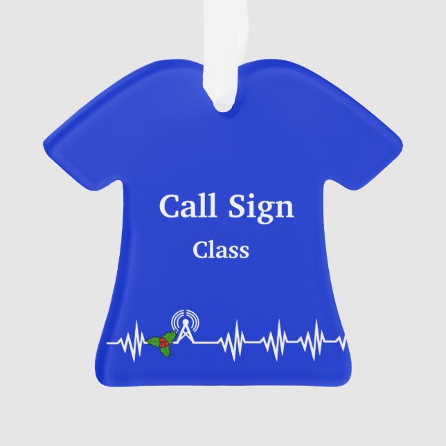 Ham Radio T-Shirt Christmas Ornament (Front)