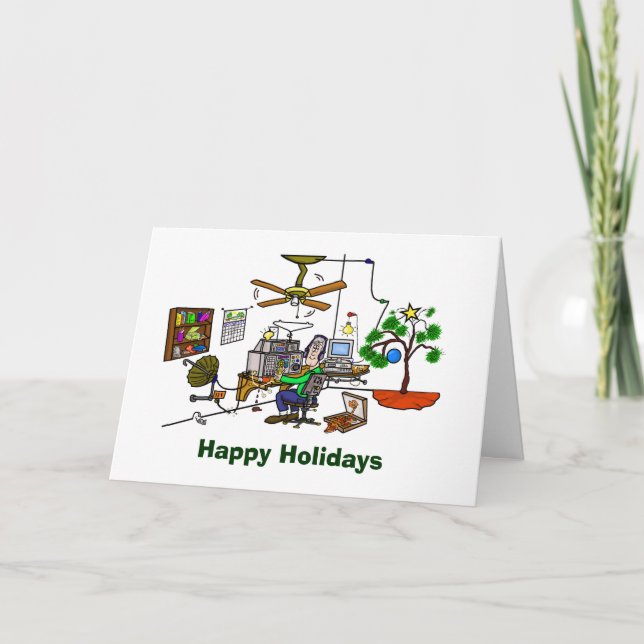 Ham Radio Whacky Shack Christmas Card (Front)