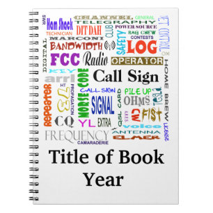 Ham Radio Word Collage Notebook  Customise It!