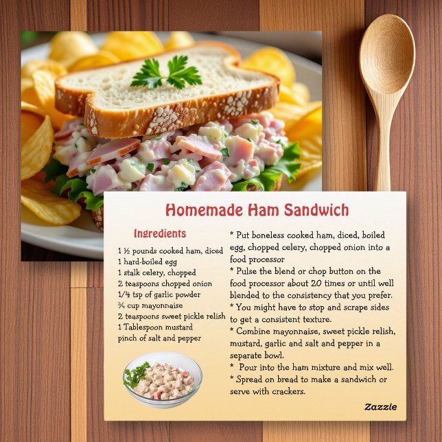 Ham Salad Recipe Card (Creator Uploaded)