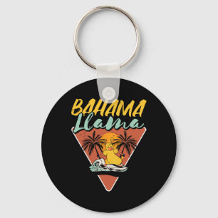 Hama Llama Funny Llama Surfer Surfing Surfboard Key Ring