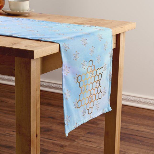 Hamantaschen and Stars for Purim Short Table Runner (In Situ)