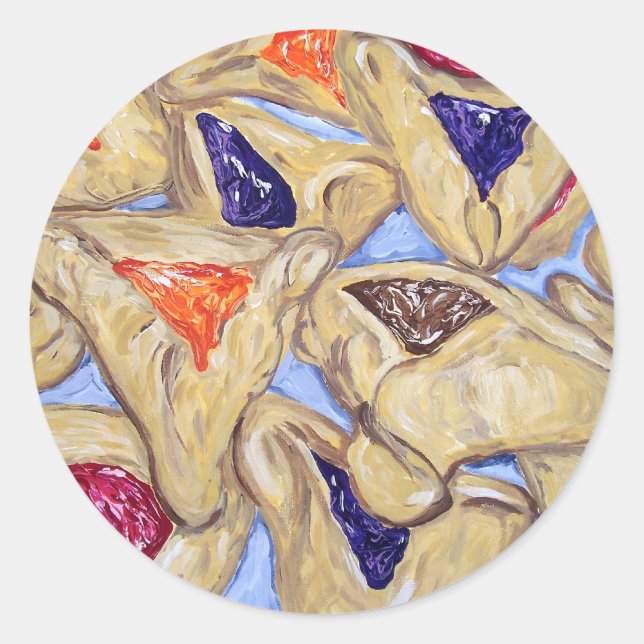 "Hamantaschen" Classic Round Sticker (Front)