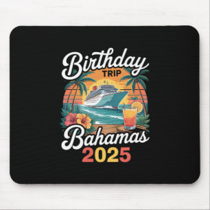 Hamas Birthday Trip 2025 Crew Tropical Beach Vacat Mouse Mat