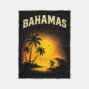 Hamas - Retro Surfing Family Vacation Fleece Blanket