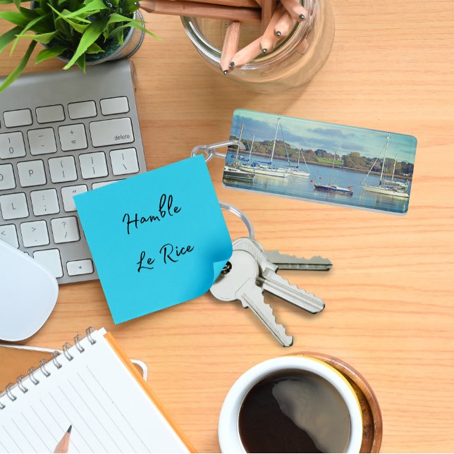 Hamble Le Rice Waters Edge Hampshire Key Ring (Hamble Le Rice Key Chain)