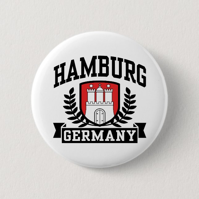 Hamburg 6 Cm Round Badge (Front)