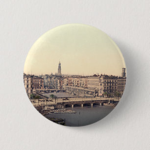 Hamburg Alsterarkaden Deutschland Alster Germany 6 Cm Round Badge