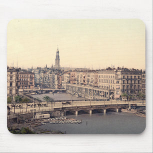Hamburg Alsterarkaden Deutschland Alster Germany Mouse Mat
