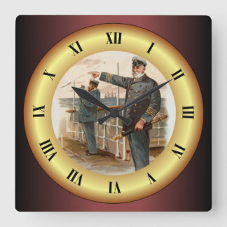 Hamburg-America Lines ~ SS Waldersee ~ Square Wall Clock