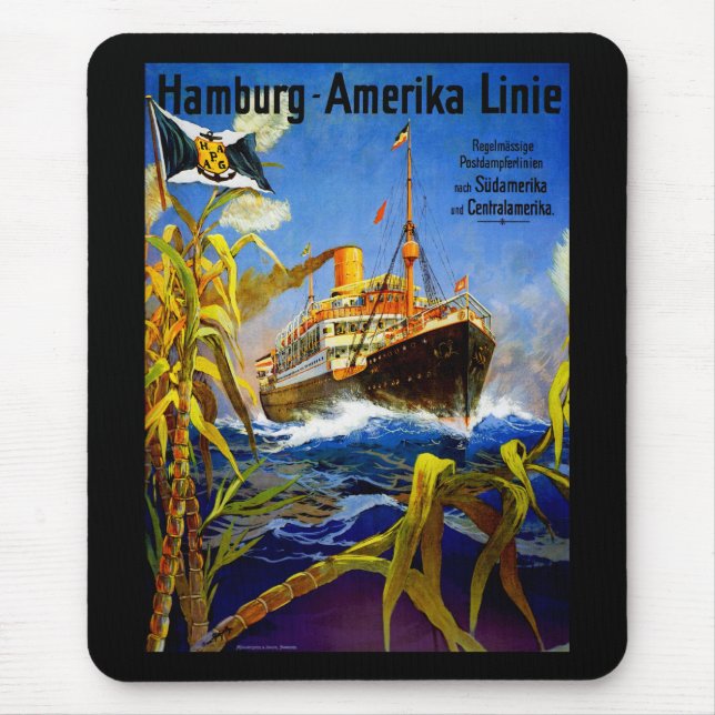 Hamburg America to South America Mouse Mat (Front)