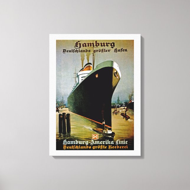 Hamburg-Amerika Line Canvas Print (Front)