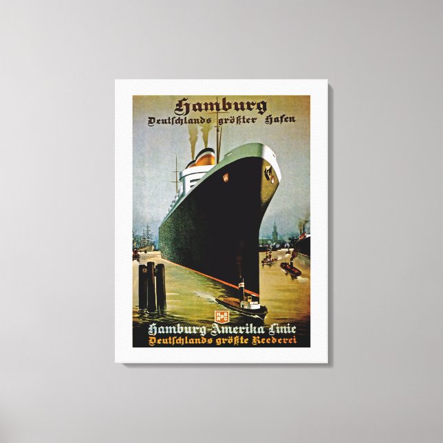 Hamburg-Amerika Line Canvas Print (Front)