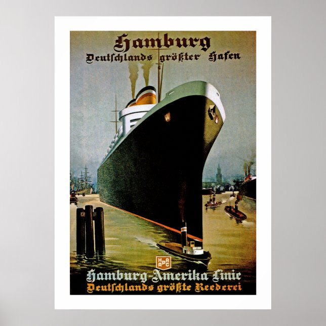 Hamburg-Amerika Line Poster (Front)
