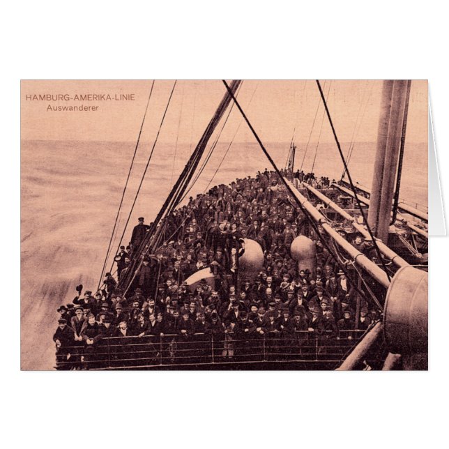 Hamburg Amerika Linie Auswanderer Emigrants 1910 (Front Horizontal)