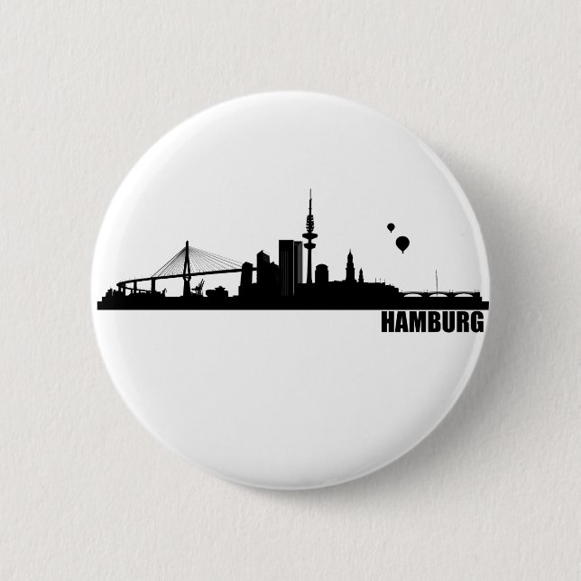 Hamburg City 6 Cm Round Badge (Front)