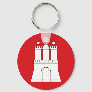Hamburg city flag Germany symbol Key Ring