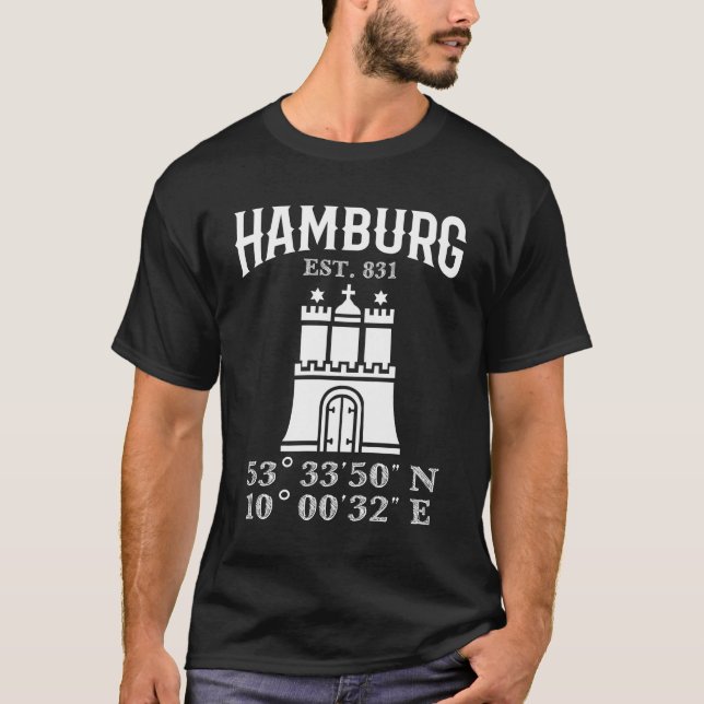 Hamburg City Germany Hoodie T-Shirt (Front)