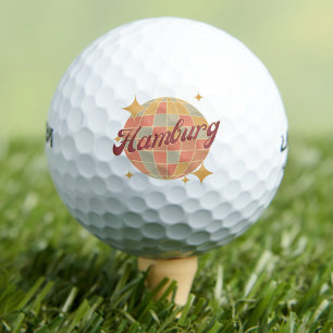 Hamburg City Germany Retro golfing resort Golf Balls