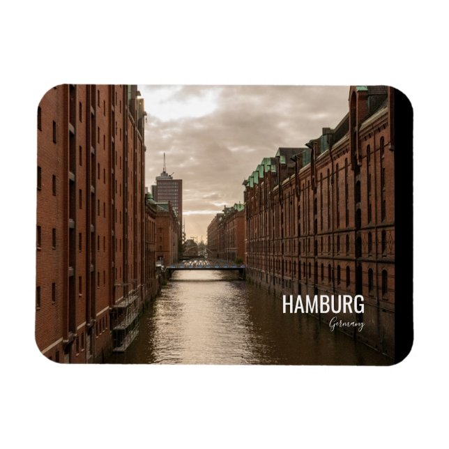 Hamburg City Germany Speicherstadt Magnet (Horizontal)
