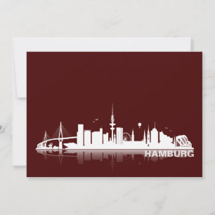 Hamburg City Skyline Card/Folding Card/Invitation Invitation